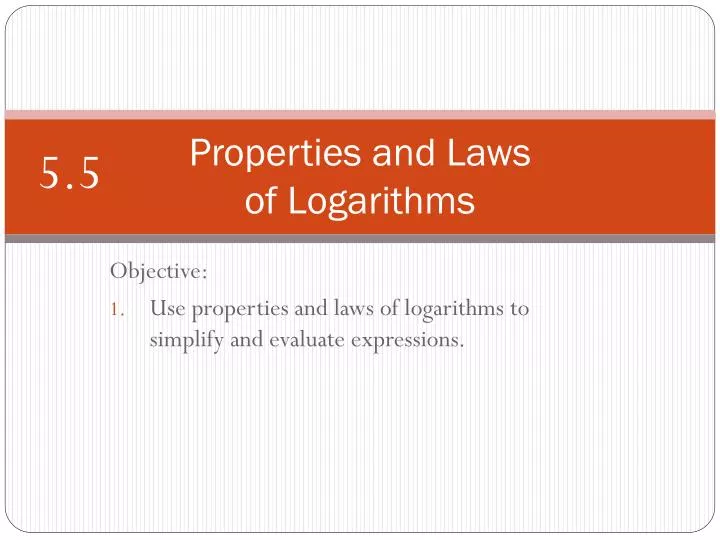 properties and laws of logarithms