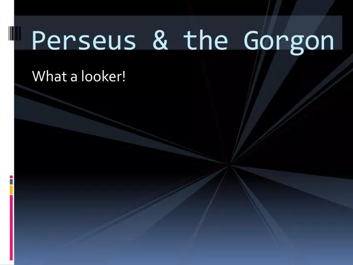 perseus the gorgon