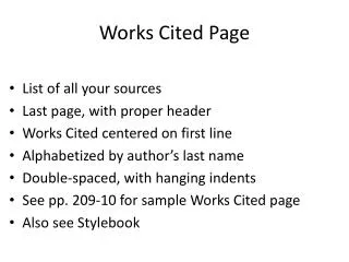 Works Cited Page