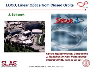 LOCO, Linear Optics from Closed Orbits
