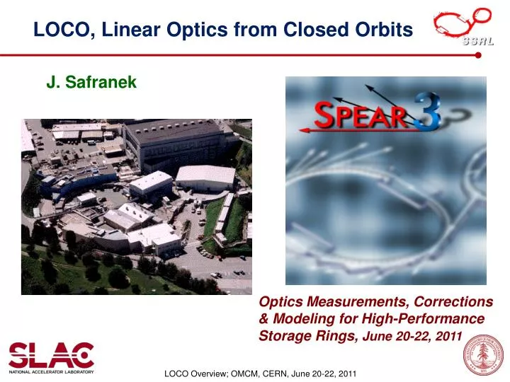 loco linear optics from closed orbits