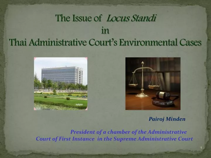 the issue of locus standi in thai administrative court s environmental c ases
