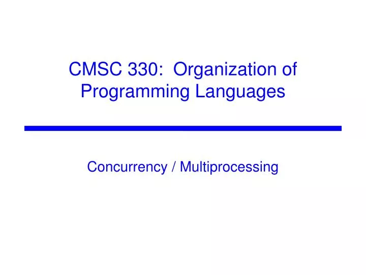 concurrency multiprocessing