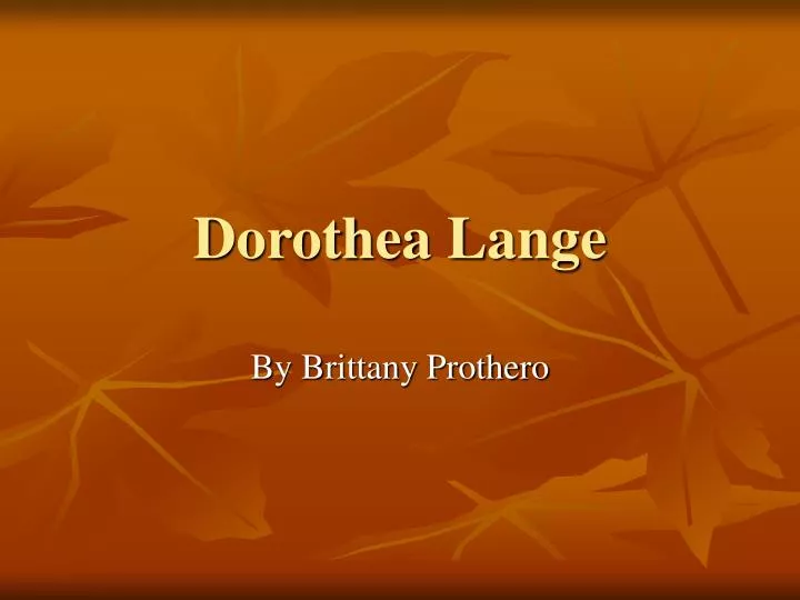 dorothea lange