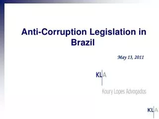 Anti-Corruption Legislation in Brazil