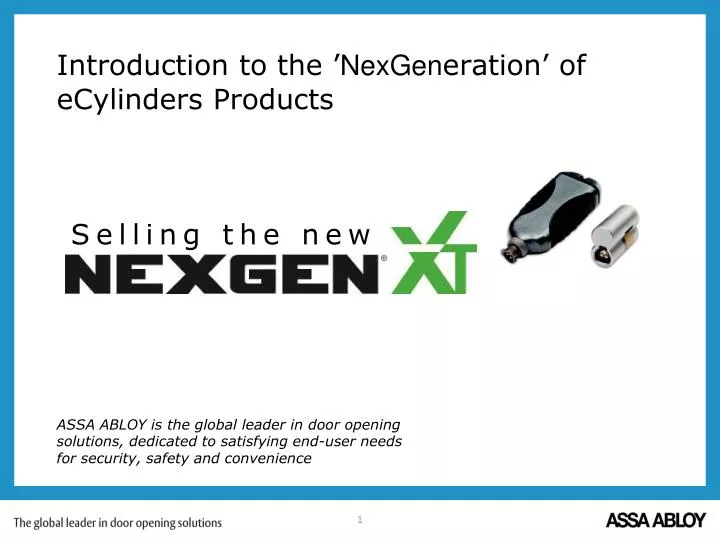 introduction to the nexgen eration of ecylinders products