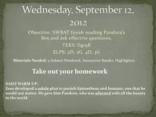 Wednesday, September 12, 2012