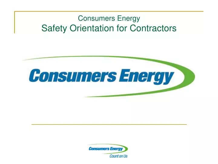 consumers energy safety orientation for contractors