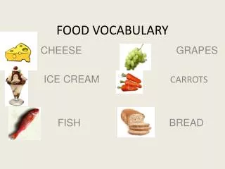 FOOD V OCABULARY