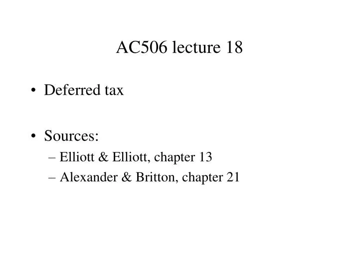 ac506 lecture 18
