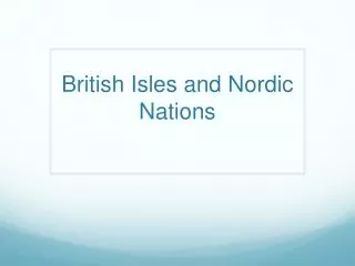 british isles and nordic nations