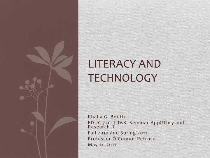 literacy and technology