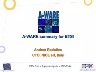 A-WARE summary for ETSI