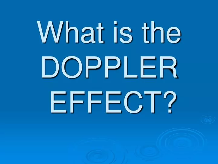 what is the doppler effect