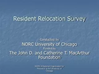 Resident Relocation Survey