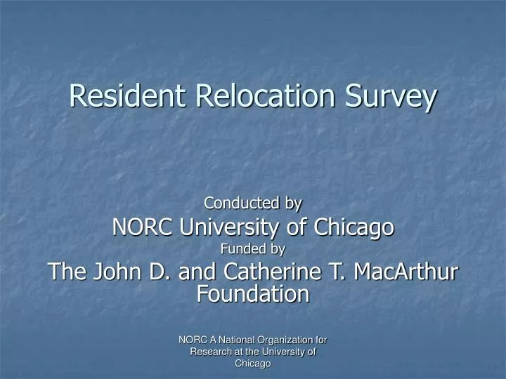 resident relocation survey