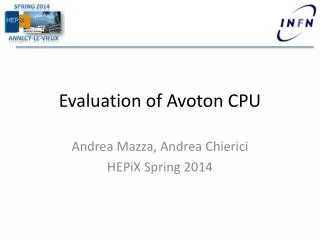 Evaluation of Avoton CPU