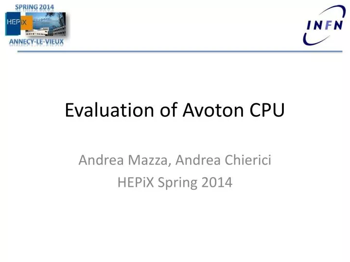 evaluation of avoton cpu