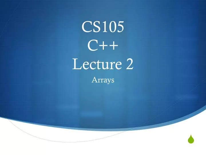 cs105 c lecture 2