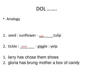 DOL level 4 week 30