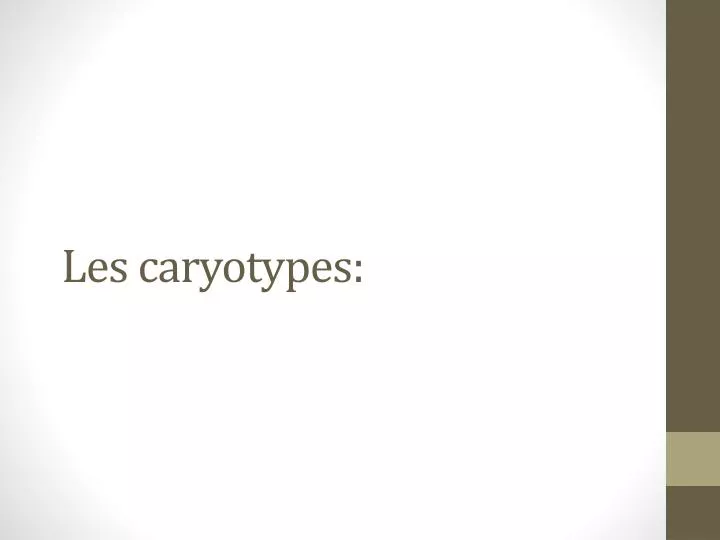 les caryotypes