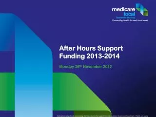 After Hours Support Funding 2013-2014