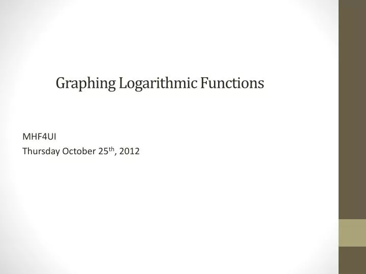 graphing logarithmic functions