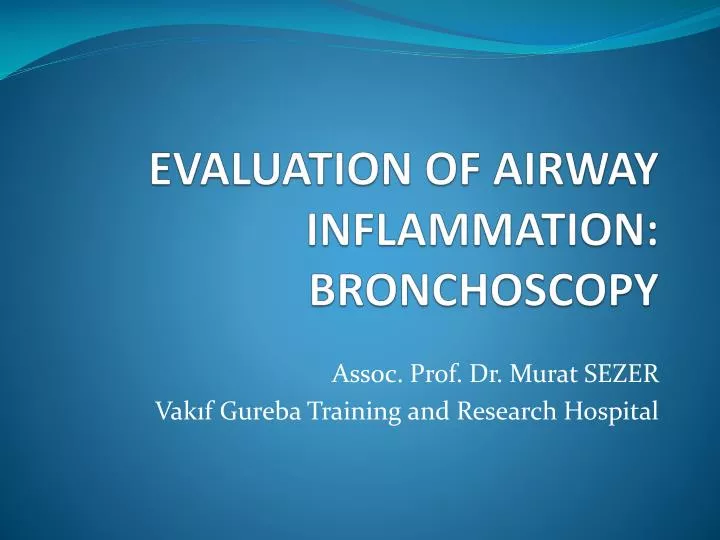 evaluation of airway inflammation bronchoscopy