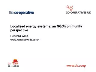 Localised energy systems: an NGO/community perspective