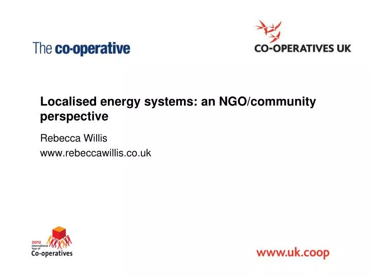 localised energy systems an ngo community perspective