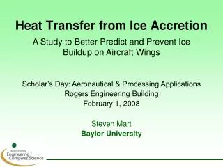 Heat Transfer from Ice Accretion