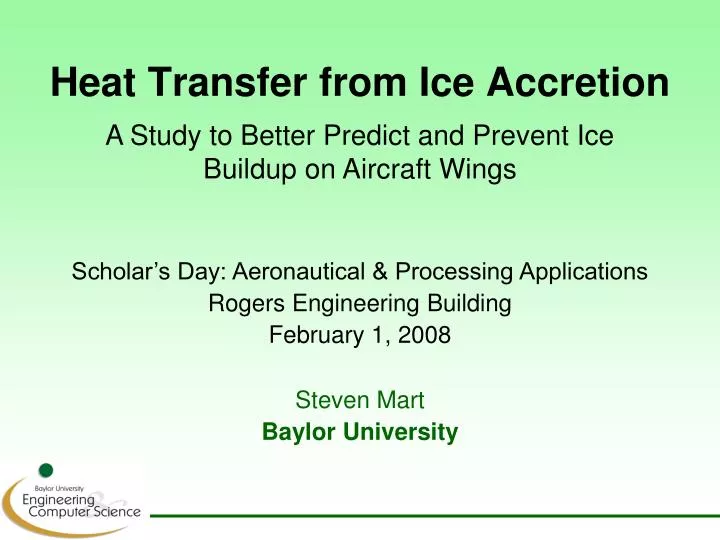 heat transfer from ice accretion