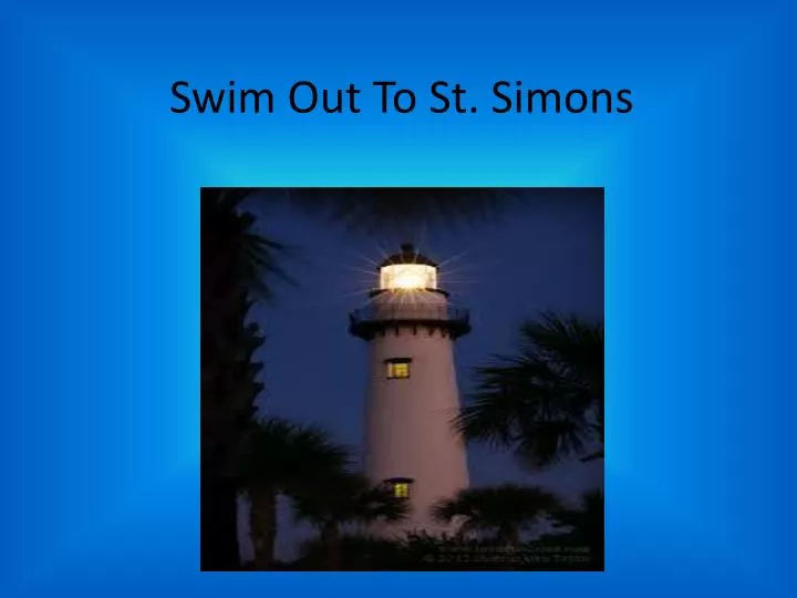 swim out to st simons