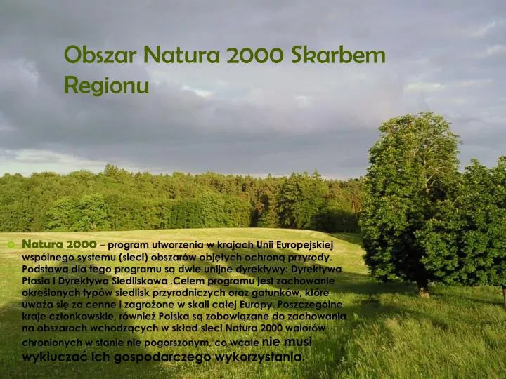obszar natura 2000 skarbem r egionu