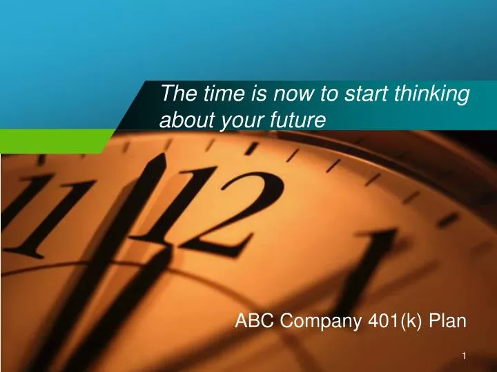 the time is now to start thinking about your future