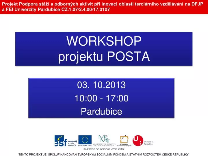 workshop projektu posta