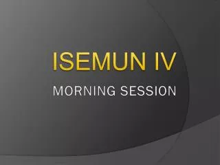 morning session