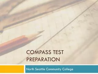 COMPASS Test Preparation