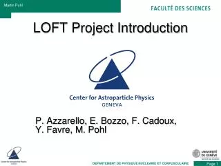 LOFT Project Introduction