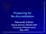 Preparing for Re-Accreditation - slide 1