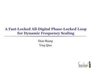 A Fast-Locked All-Digital Phase-Locked Loop for Dynamic Frequency Scaling