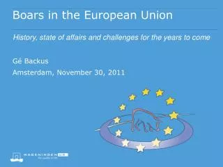 Boars in the European Union