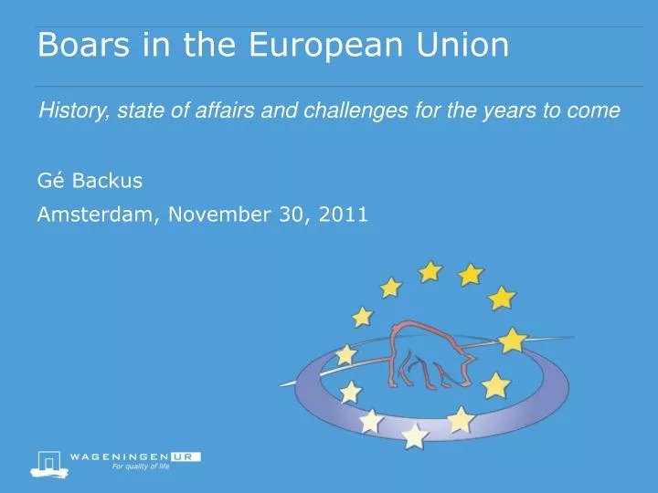 boars in the european union