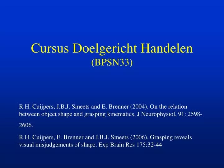 curs us doelgericht handelen bpsn33