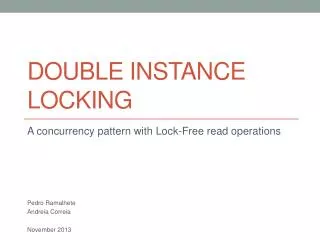Double Instance Locking