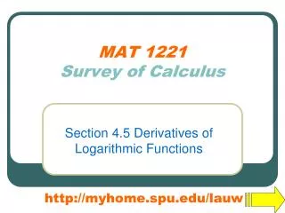 MAT 1221 Survey of Calculus