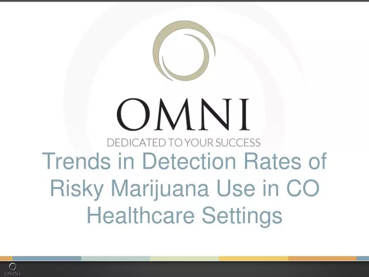 trends in detection rates of risky marijuana use in co healthcare settings