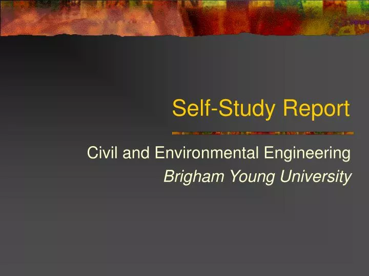 self study report