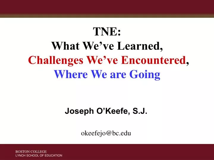 tne what we ve learned challenges we ve encountered where we are going