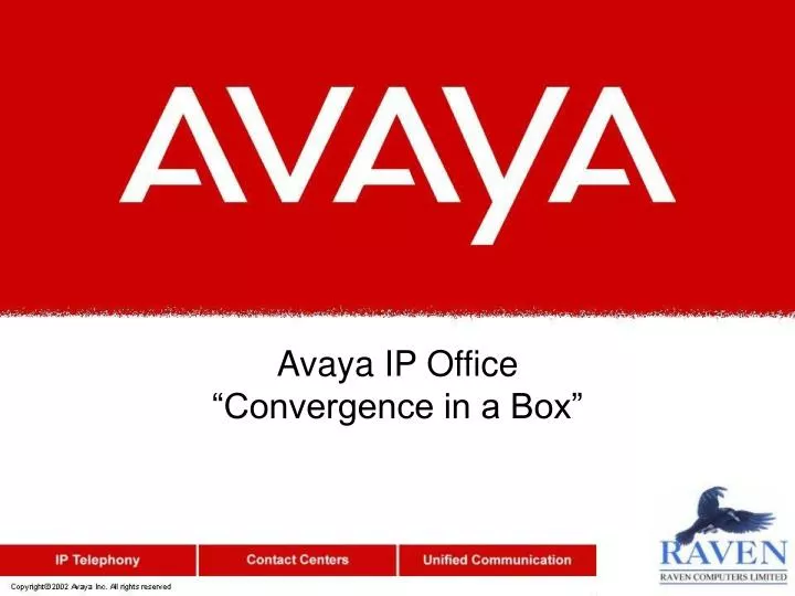 avaya ip office convergence in a box